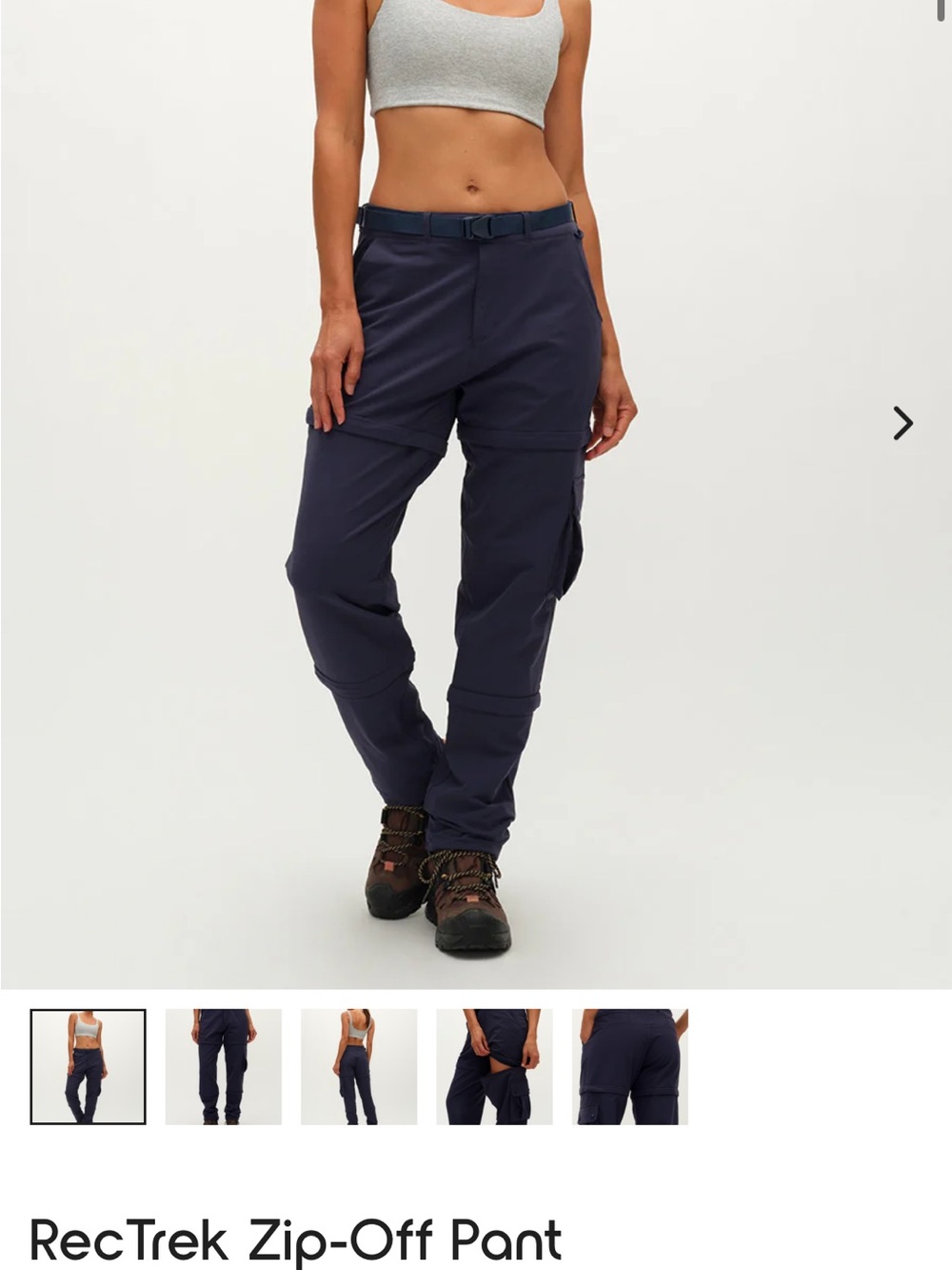Outdoor Voices Navy RecTrek Zip-Off Track Pants